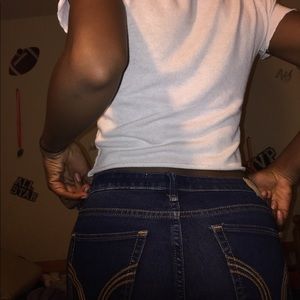 Hollister Low Waisted Dark Blue Jeans